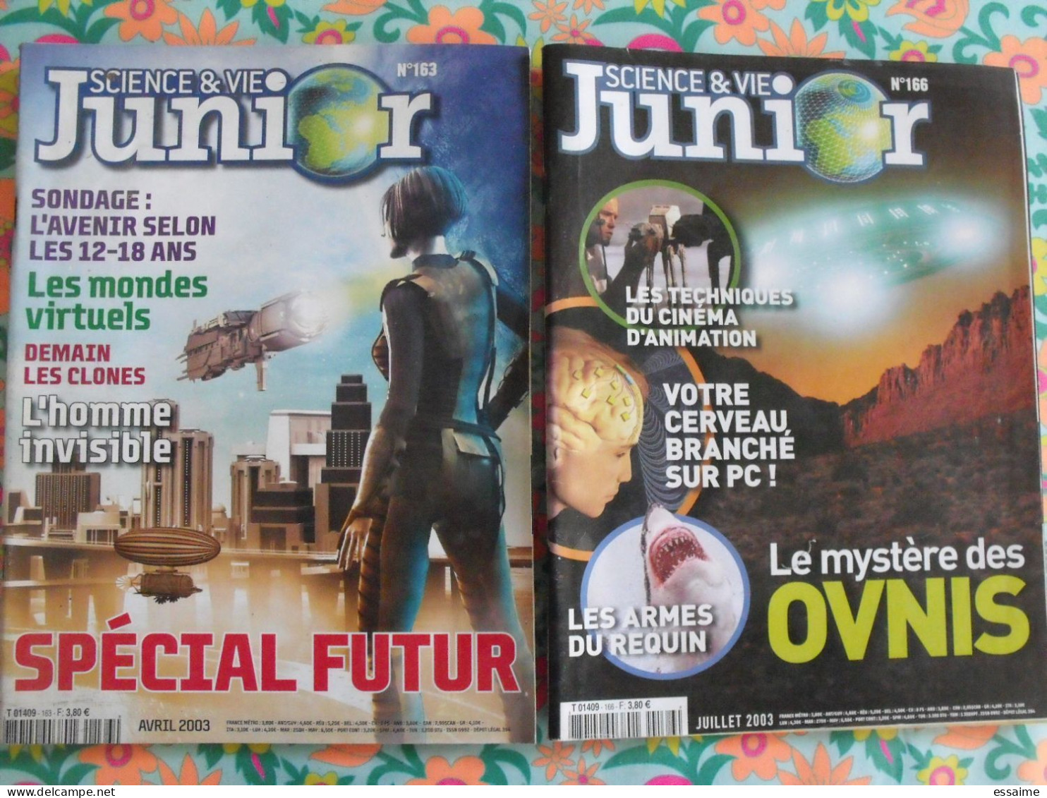 lot de 13 revues Science et Vie junior 2001-2004