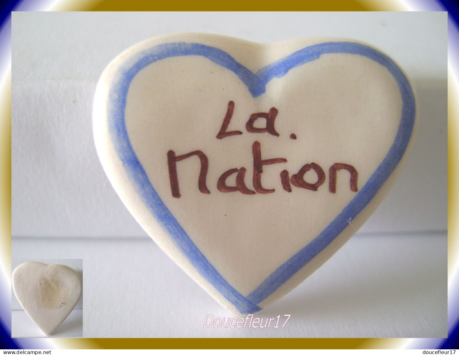 Clamecy ... Révolution 1789 .. Coeur Bleu ... La Nation...(1989) - Antiche