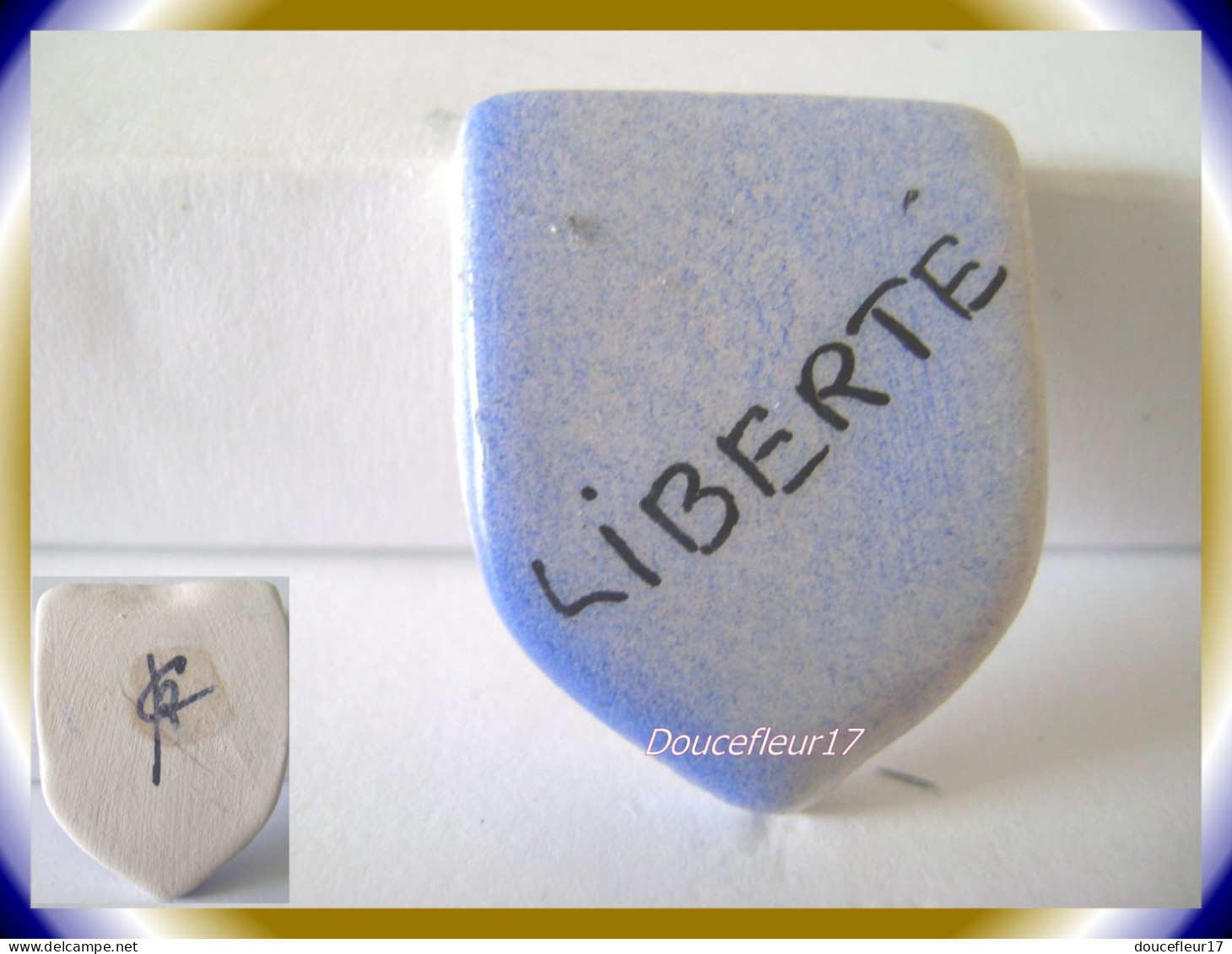 Clamecy ... Révolution 1789 ..Blason Bleu ... Liberté....(1989) - Antiche