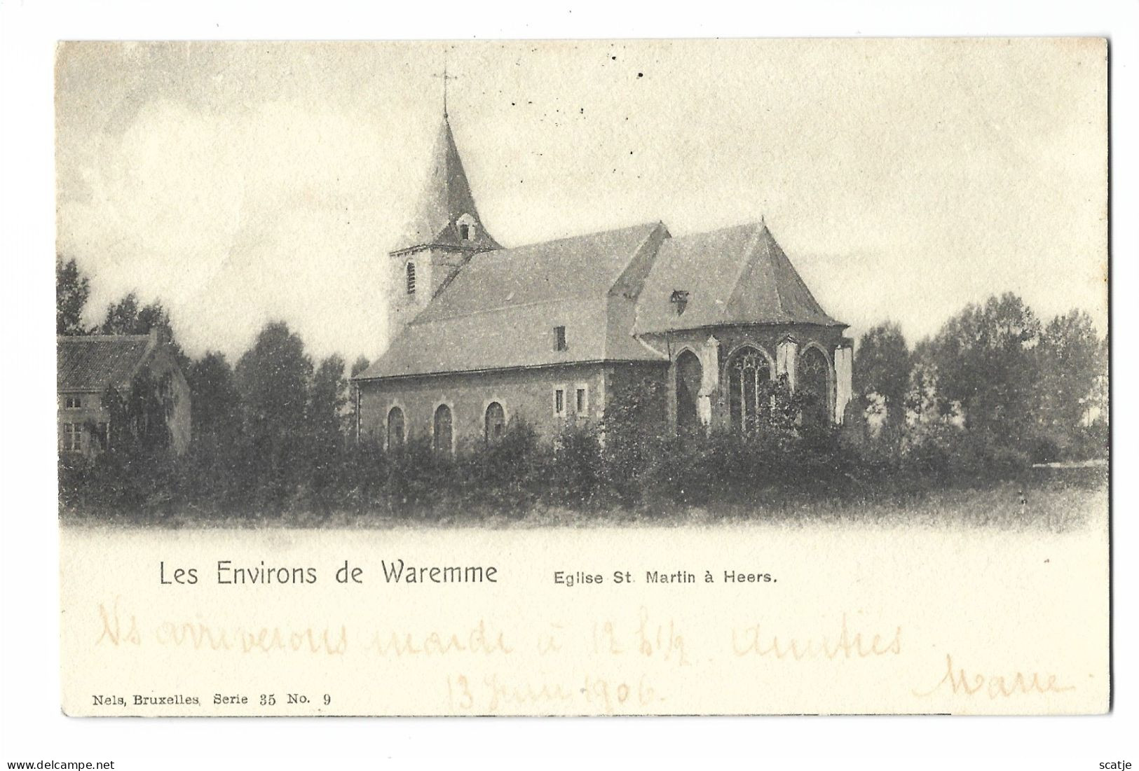 Heers.   -   Eglise St. Martin.   -   1906   Naar   Hannut - Heers