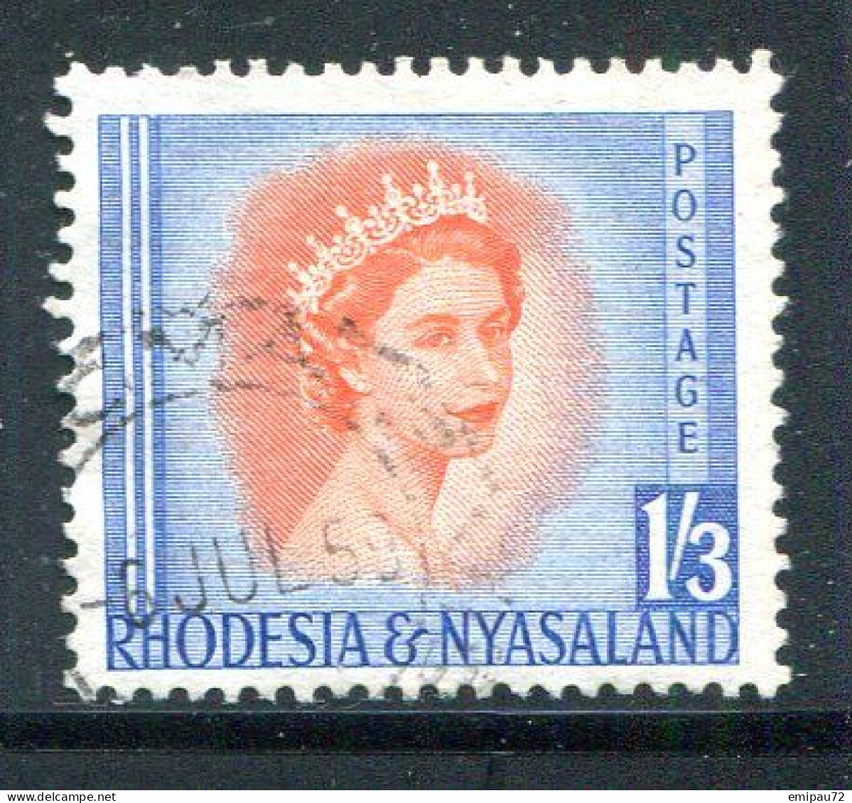 RHODESIE ET NYASALAND- Y&T N°10- Oblitéré - Rhodesia & Nyasaland (1954-1963)