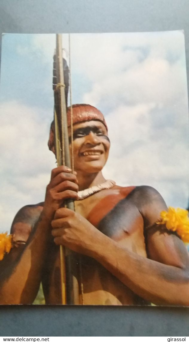 CPSM INDIEN MACURITZA TRIBU MEHINAKU PARC XINGU AMERIQUE BRASIL BRESIL NATIVO AMAZONIE TORSE NU ETHNIQUE CULTURE - Amérique