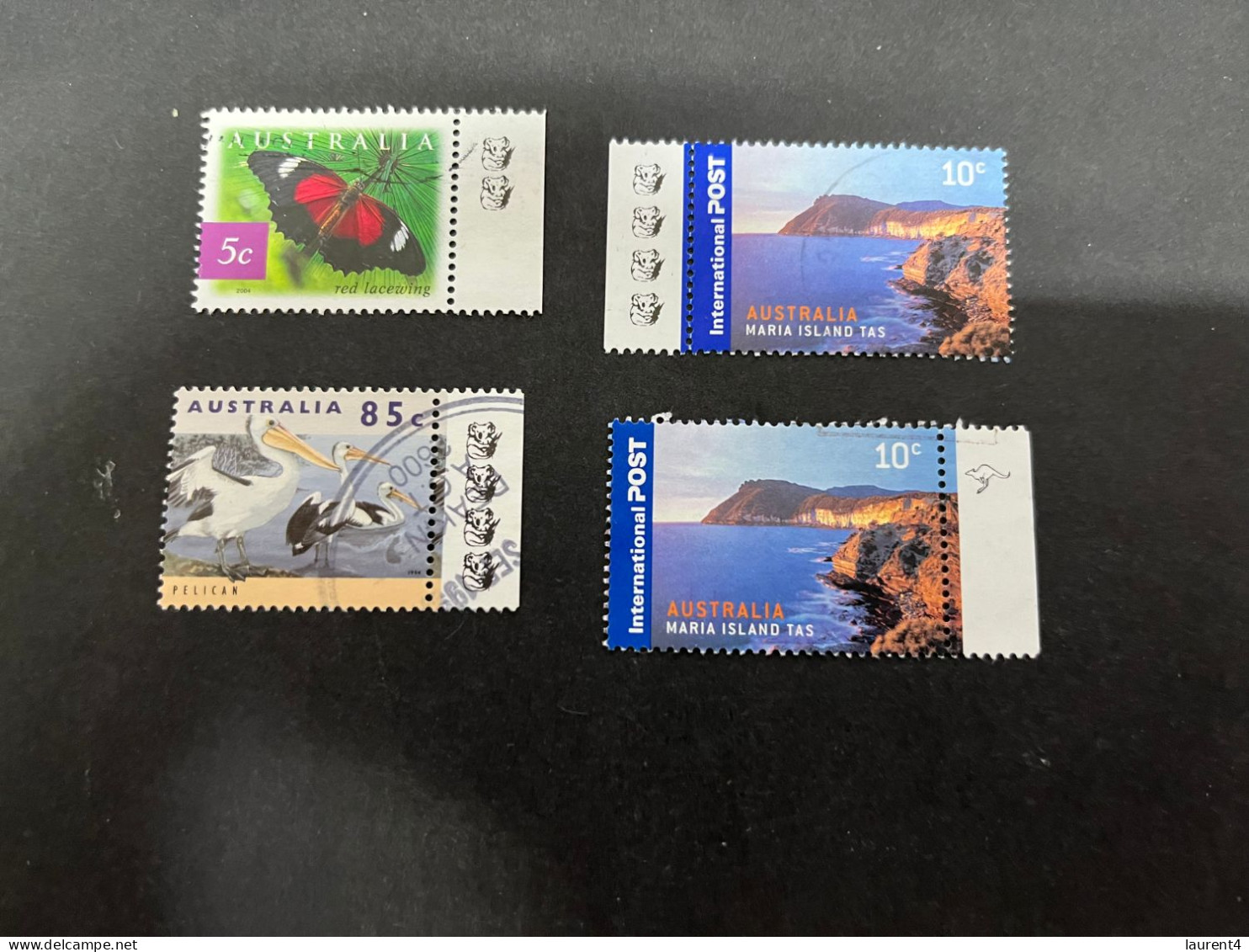 14-9-2023 (stamp) Australia Selection Of 4 Used Koala & Kangaroo TAG Stamps - Used Stamps