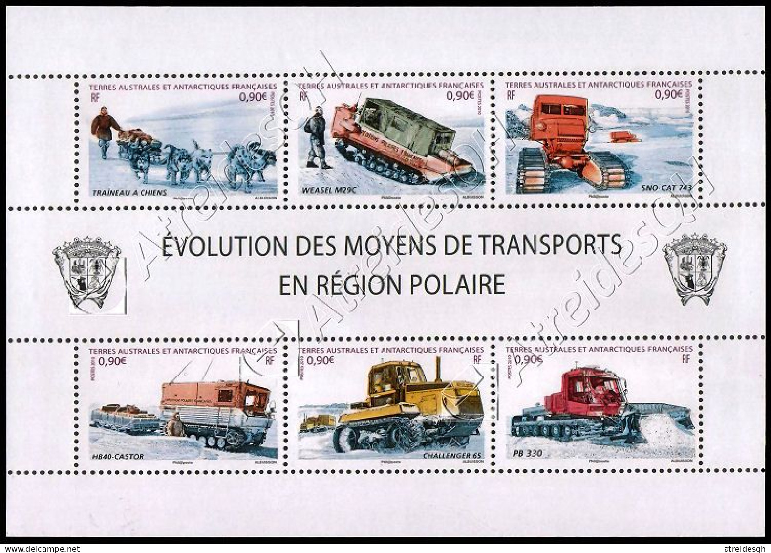 [Q|S] T.A.A.F. 2010: Foglietto Trasporti Polari Terrestri / Polar Transports By Land S/S ** - Blokken & Velletjes