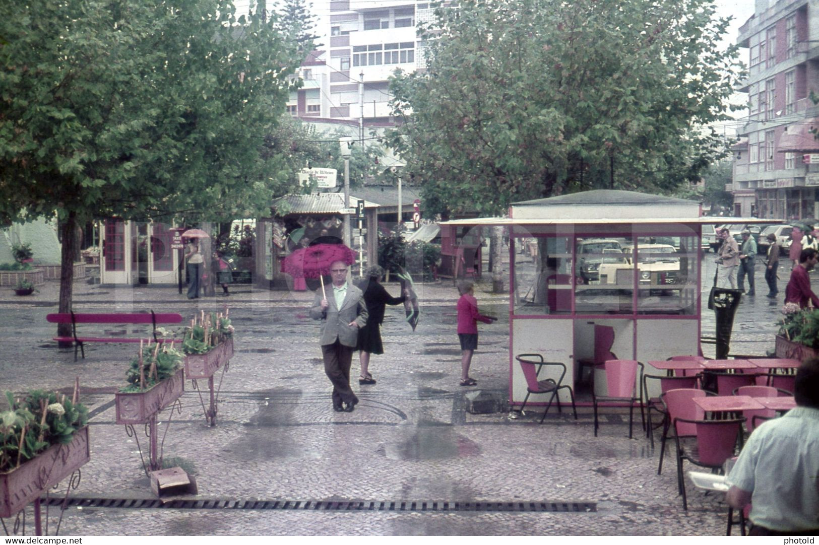 4 SLIDES SET 70s COSTA DA CAPARICA PORTUGAL  AMATEUR 35mm DIAPOSITIVE SLIDE NO PHOTO FOTO NB2691 - Diapositives