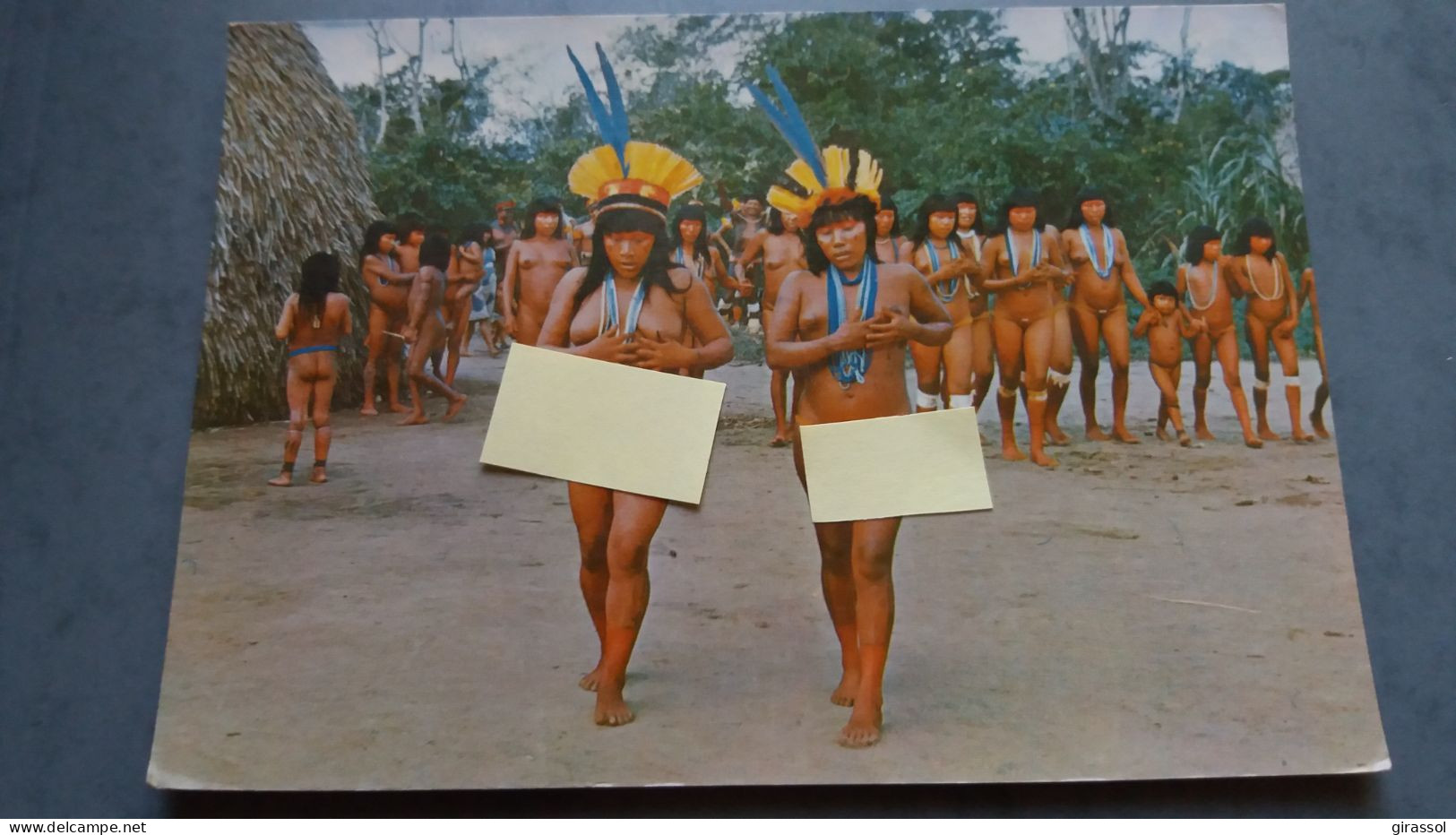 CPSM DANSE RITUELLE YAMARICUMA FEMMES SEINS NUS PARC XINGU  AMERIQUE BRASIL BRESIL NATIVO AMAZONIE ETHNIQUE CULTURE - America