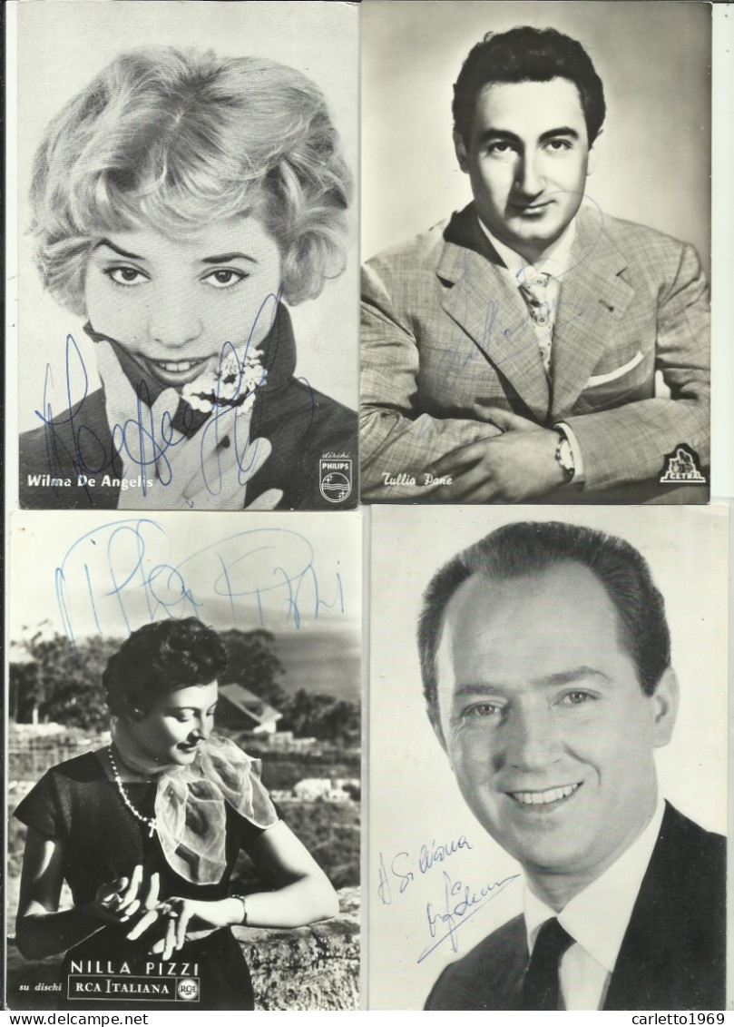 19 AUTOGRAFI  CANTANTI E ATTORI - Chanteurs & Musiciens