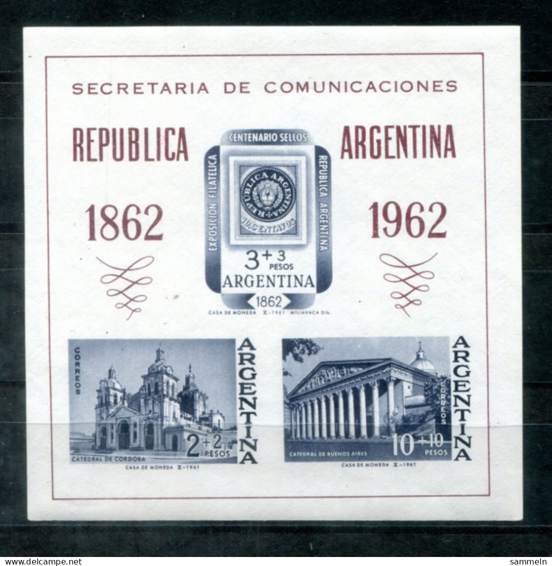ARGENTINIEN Block 15, Bl.15 Mnh - Marke Auf Marke, Stamp On Stamp, Timbre Sur Timbre - ARGENTINA / ARGENTINE - Blokken & Velletjes