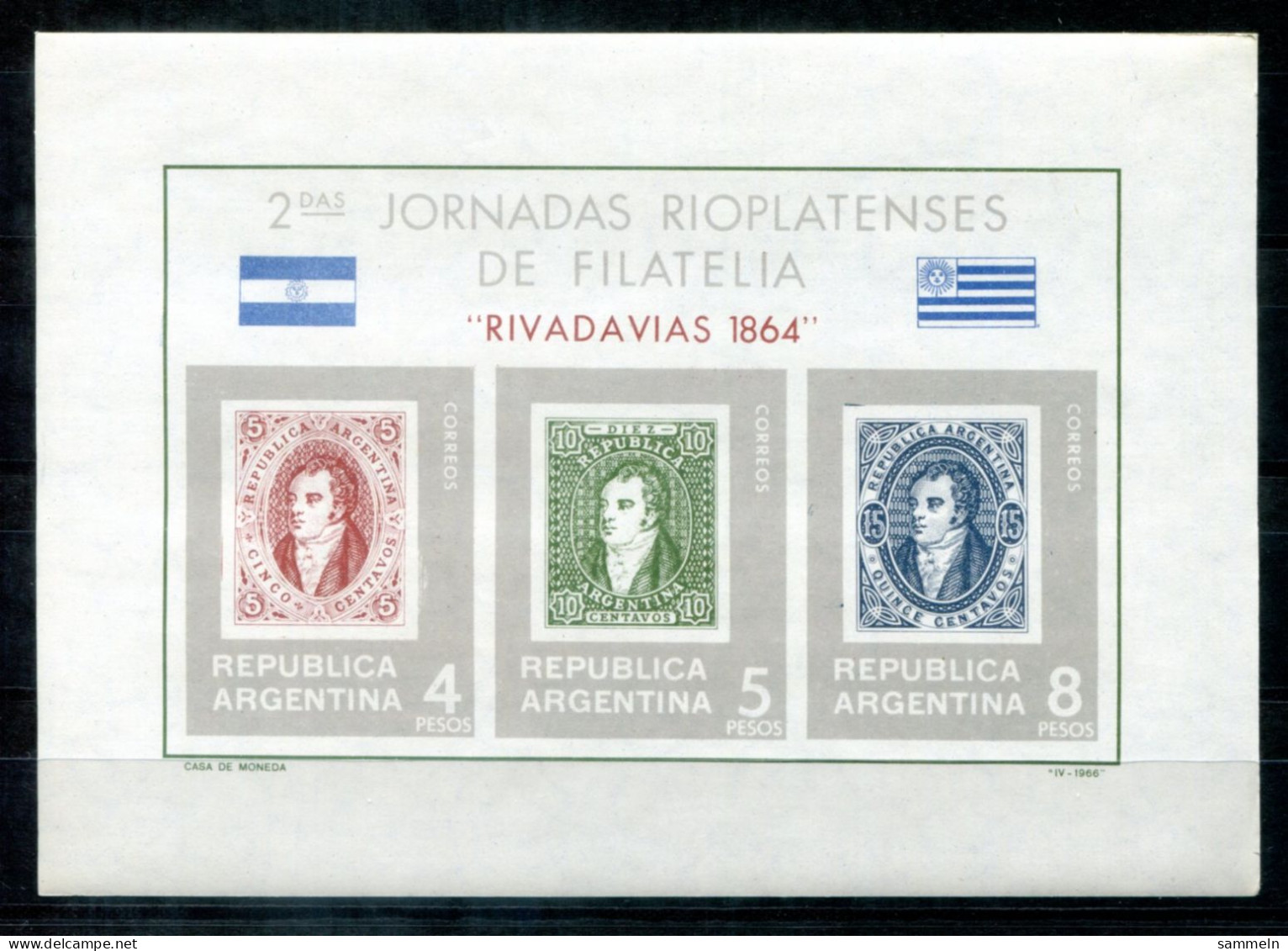 ARGENTINIEN Block 16, Bl.16 Mnh (see TEXT!!)- Marke Auf Marke, Stamp On Stamp, Timbre Sur Timbre - ARGENTINA / ARGENTINE - Hojas Bloque