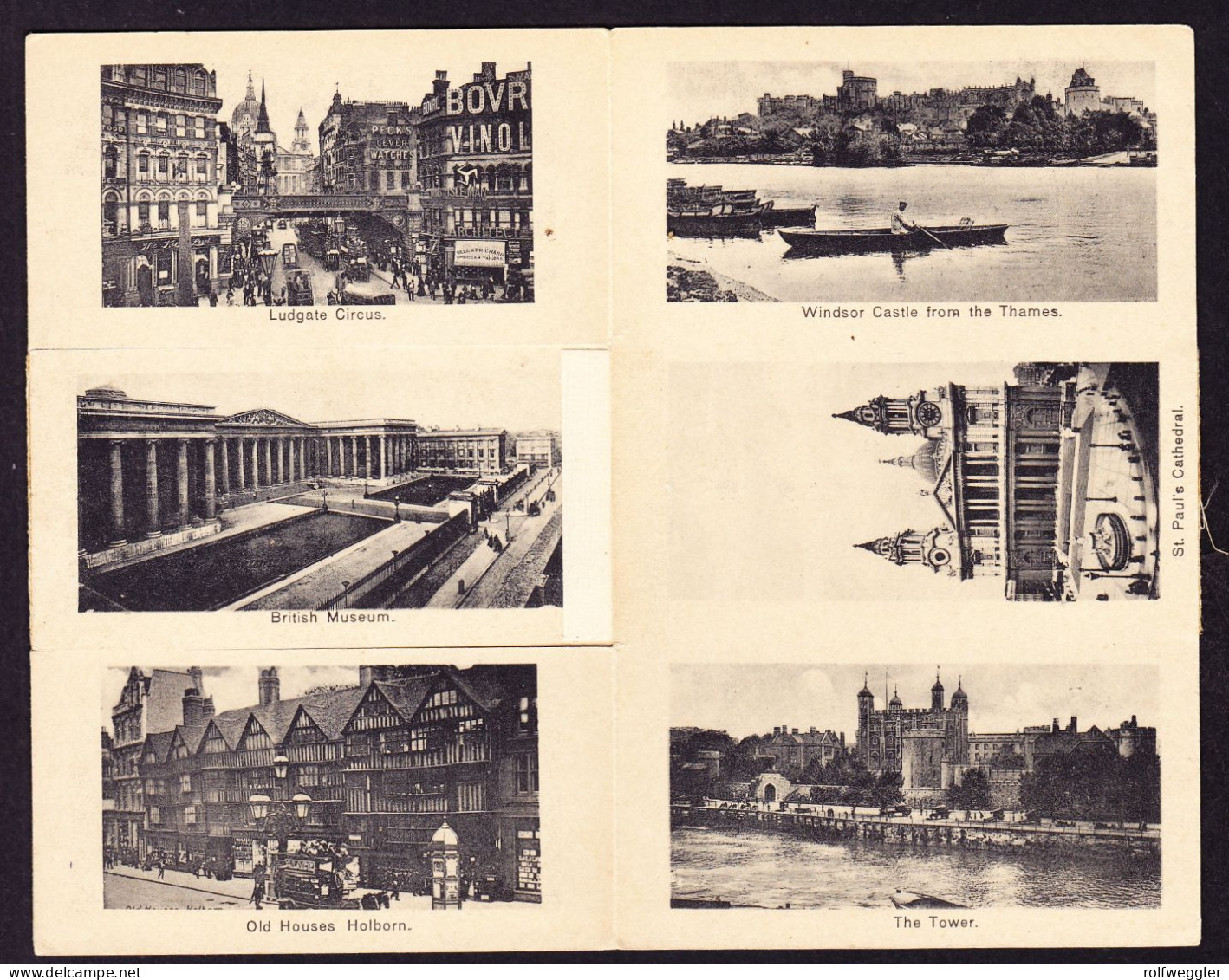 1905 Ungelaufene Falt AK: London Mit 12 Zusätzlichen Kleinen Bildern. - Hyde Park