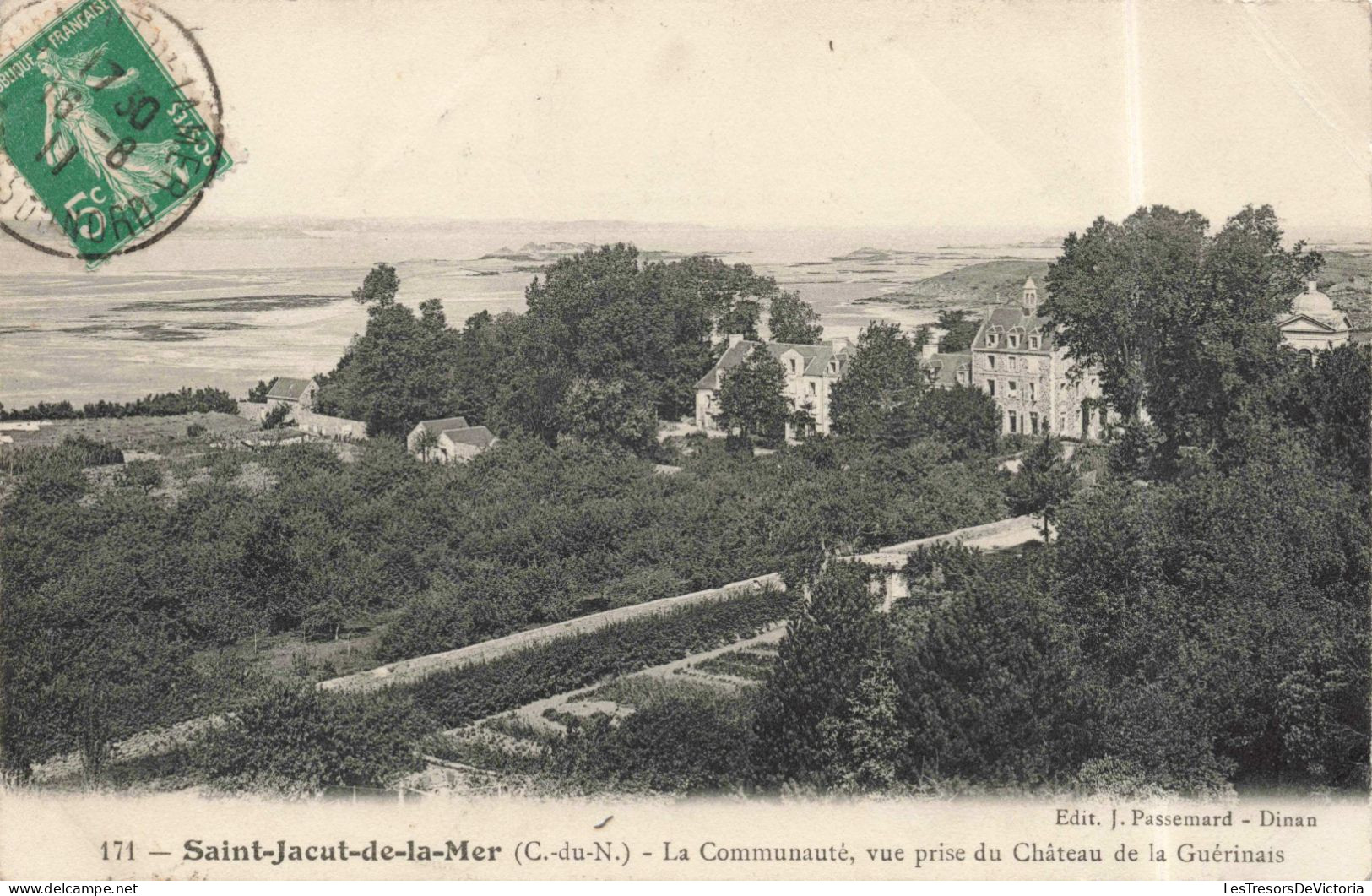 FRANCE - Saint-Jacut-de-la-Mer - Cyclone - La Communauté - Château De La Guérinais  - Carte Postale Ancienne - Saint-Jacut-de-la-Mer