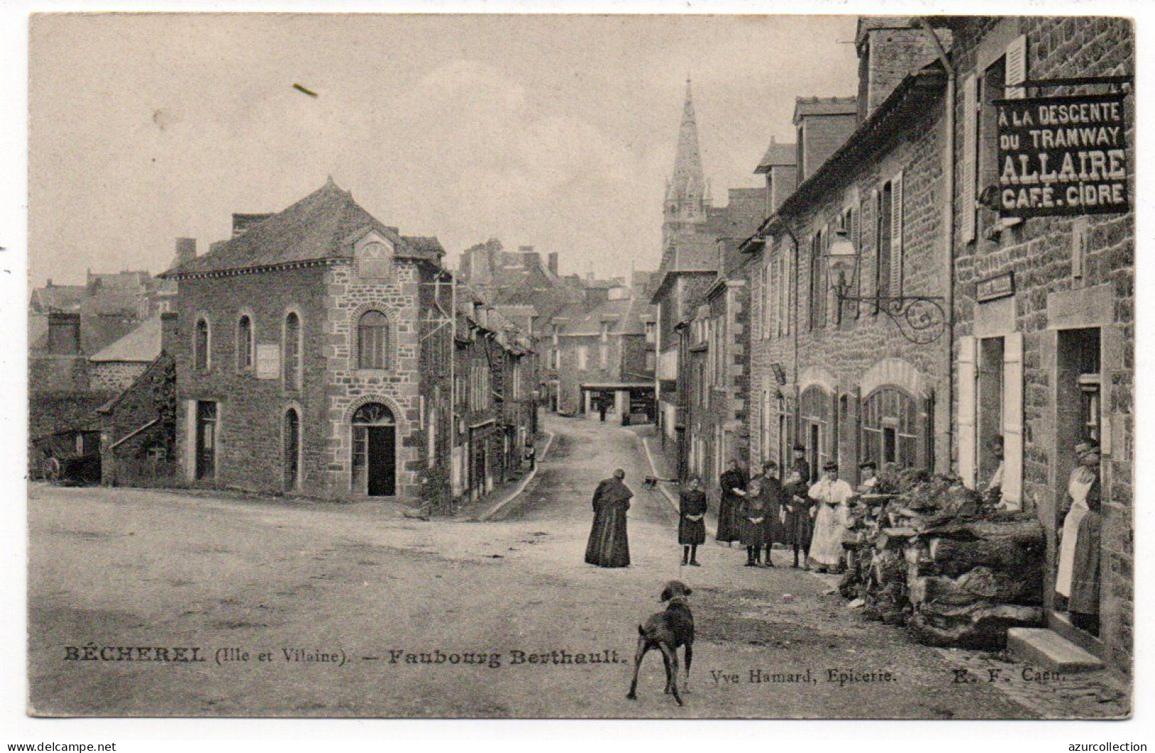 Faubourg Berthault. Maison Allaire. Café " A La Descente Du Tramway " - Bécherel