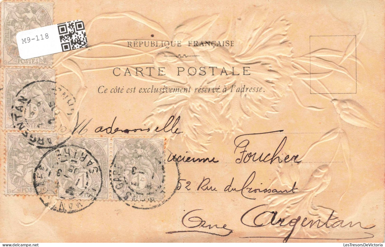 FANTAISIES - Une Fleurs Peinte En Rose - Carte Postale Ancienne - Altri & Non Classificati