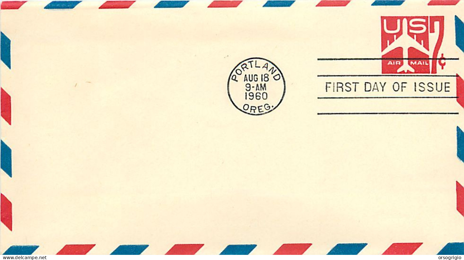 USA - FDC 1960 -  Air Mail  7c. - 1941-60