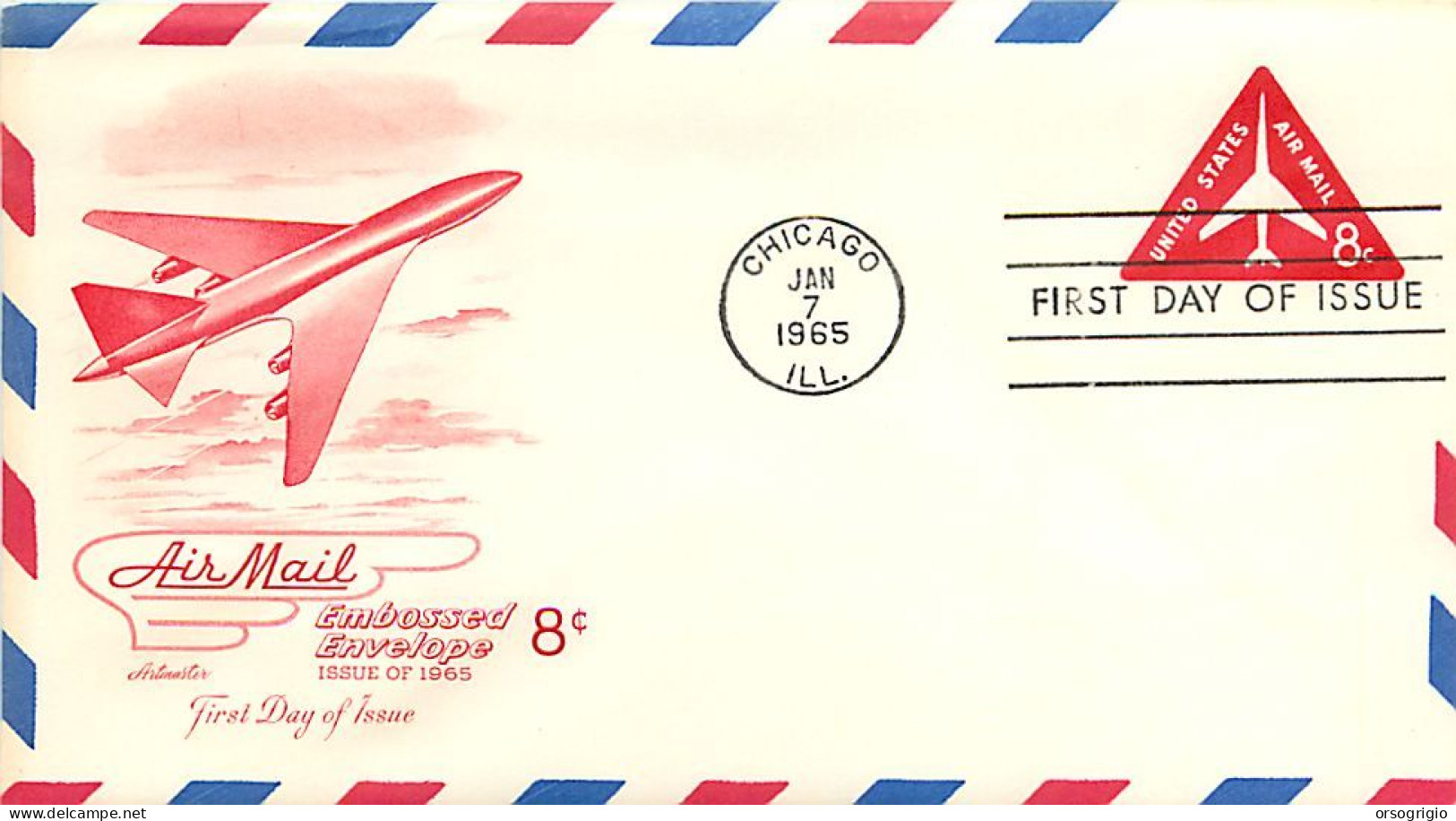 USA - FDC 1965 -  Air Mail  8c. - 1961-80