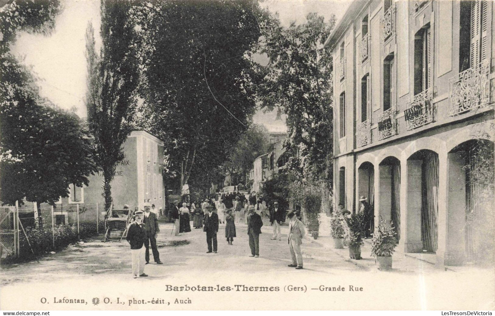 FRANCE - Gers - Barbotan Les Thermes - Grande Rue - Animé - Carte Postale Ancienne - Barbotan