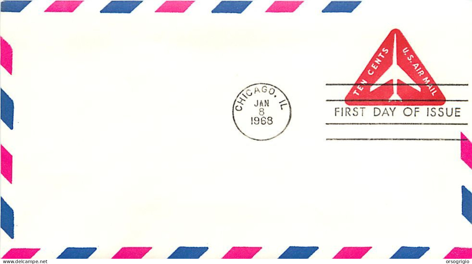 USA - FDC 1968 -  Air Mail    Ten Cents - 1961-80