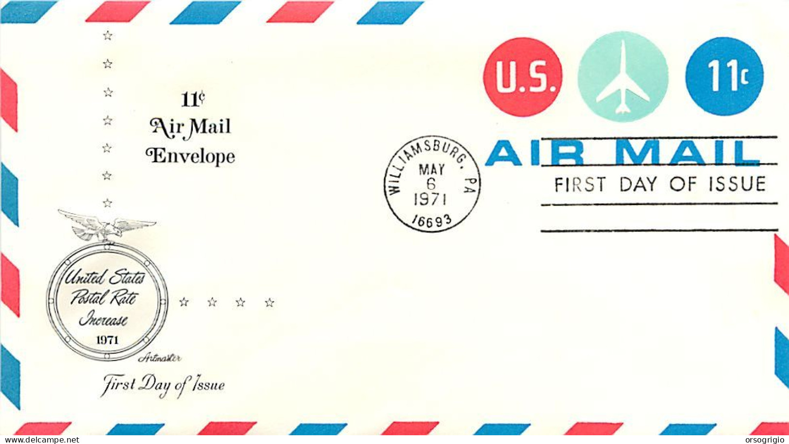 USA - FDC 1971 -  Air Mail    11c. - 1961-80