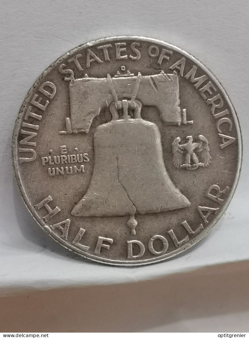 FRANKLIN HALF DOLLAR ARGENT 1953 D DENVER USA / 1/2 DOLLAR SILVER - 1948-1963: Franklin