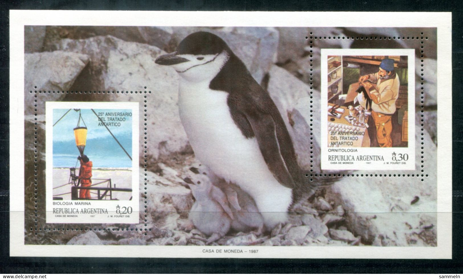 ARGENTINIEN Block 33, Bl.33 Mnh - Pinguin, Antarktis, Penguin, Antarctic, Manchot, Antarctique - ARGENTINA / ARGENTINE - Blocks & Kleinbögen