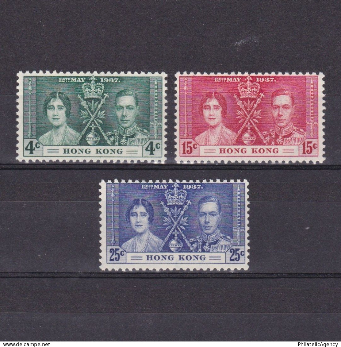 HONG KONG 1937, SG# 137-139, CV £20, Coronation, KGVI, MH - Nuovi