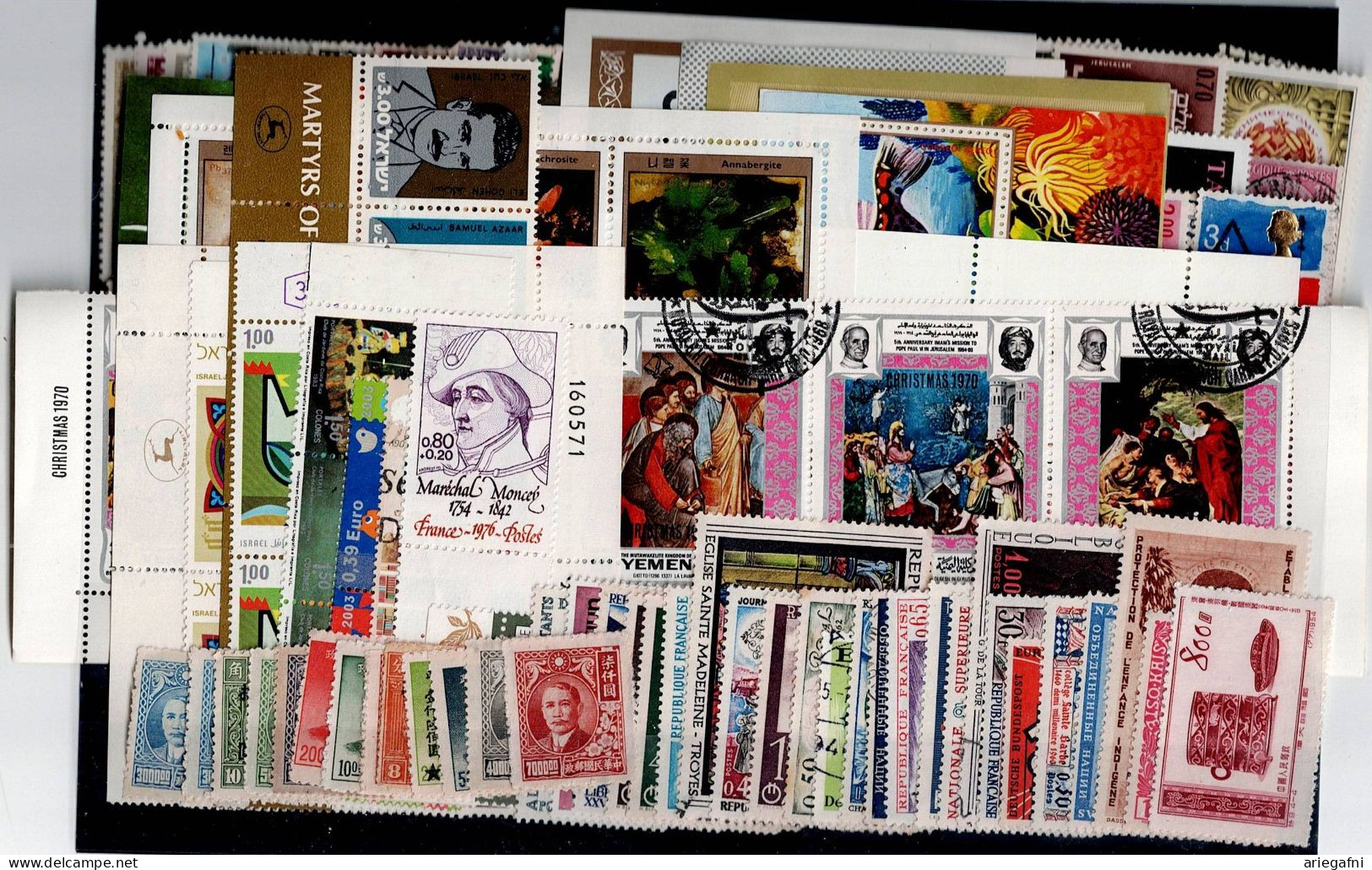 LOT OF 246 STAMPS MINT+USED +16 BLOCKS MI- 80 EURO VF!! - Collections (sans Albums)