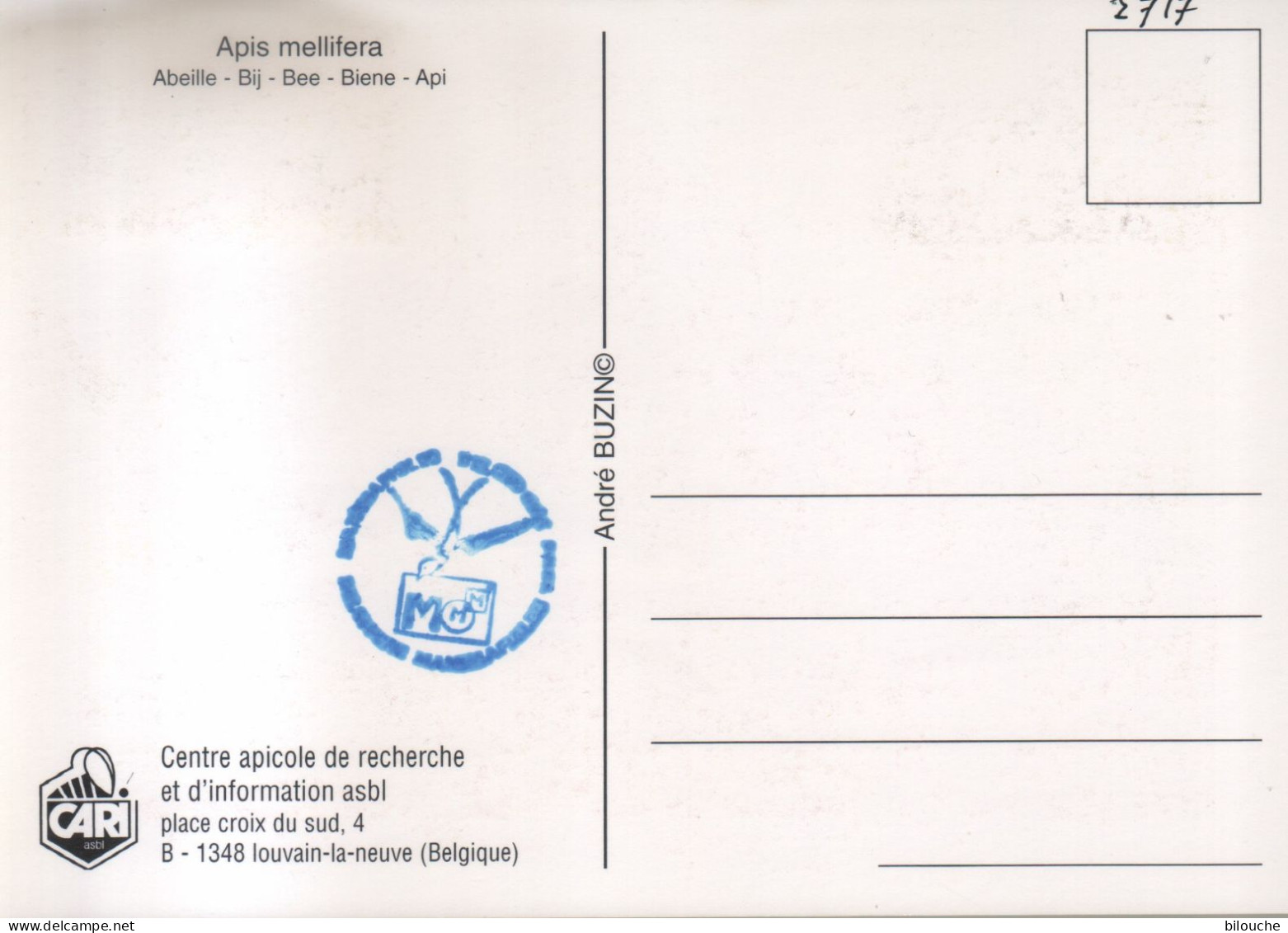 BUZIN / CARTE MAX / COB 2717 / NAISSANCE D'UNE ABEILLE - 1991-2000