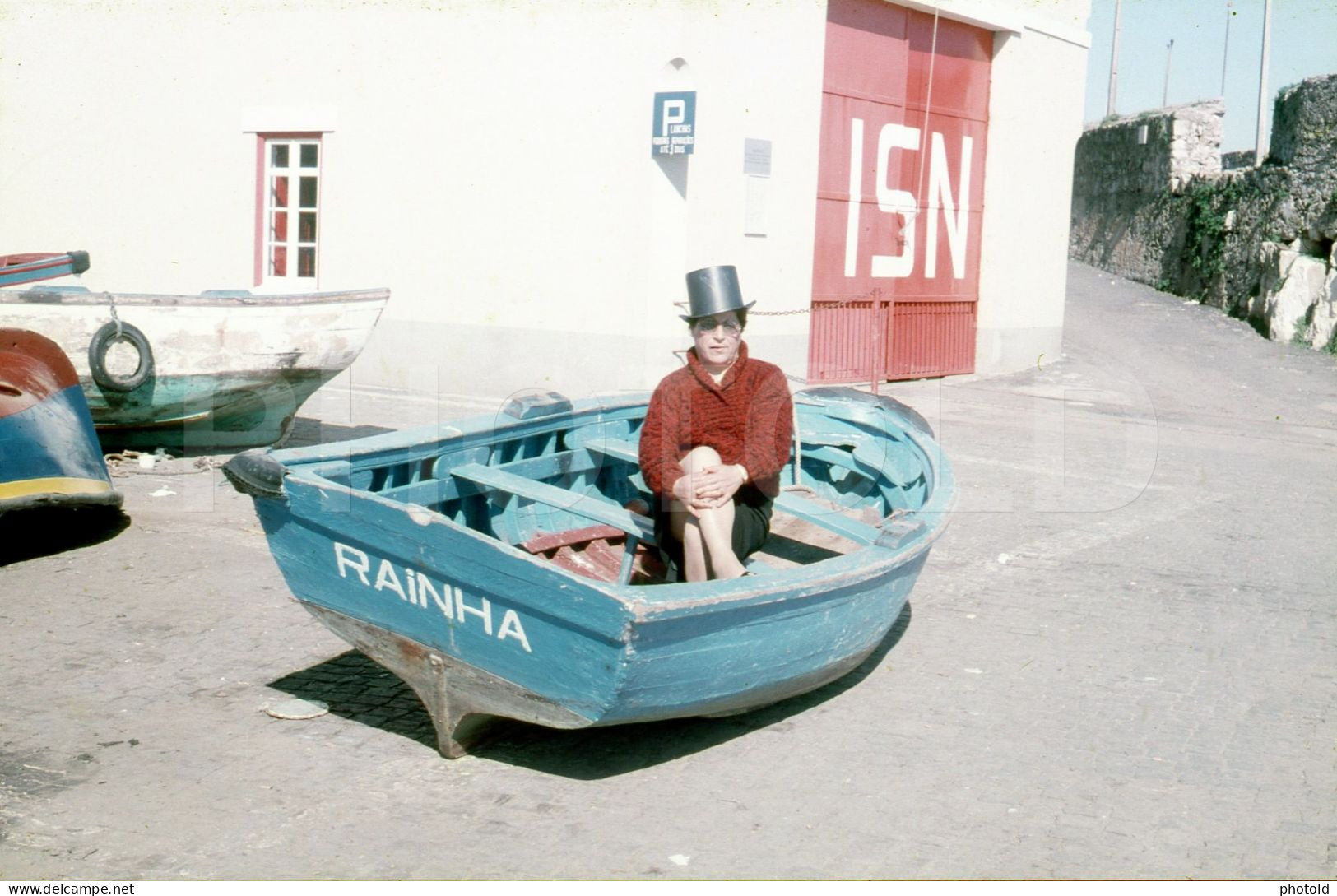 4 SLIDES SET 80s BARCO PESCA PENICHE PORTUGAL 35mm DIAPOSITIVE SLIDE NO PHOTO FOTO Nb2693 - Diapositives