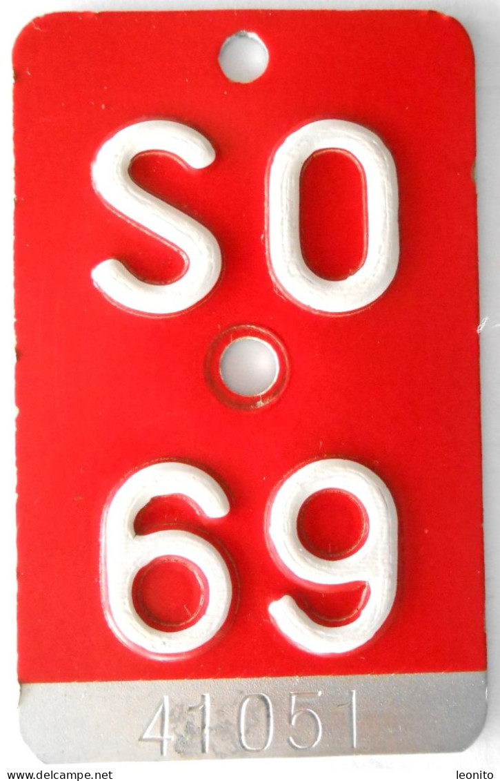 Velonummer Solothurn SO 69 - Plaques D'immatriculation