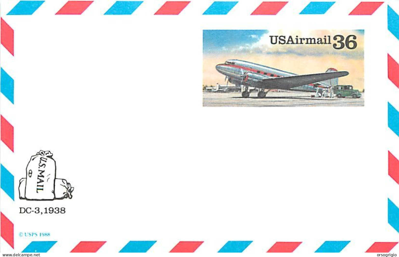 USA  -   Air Mail 1988   36c. - 1981-00