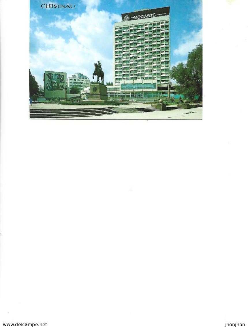 Moldova - Postcard Unused - Chisinau -  Cosmos Hotel In Kotovsky Square.Monument To G.I.Kotovsky - Moldavie
