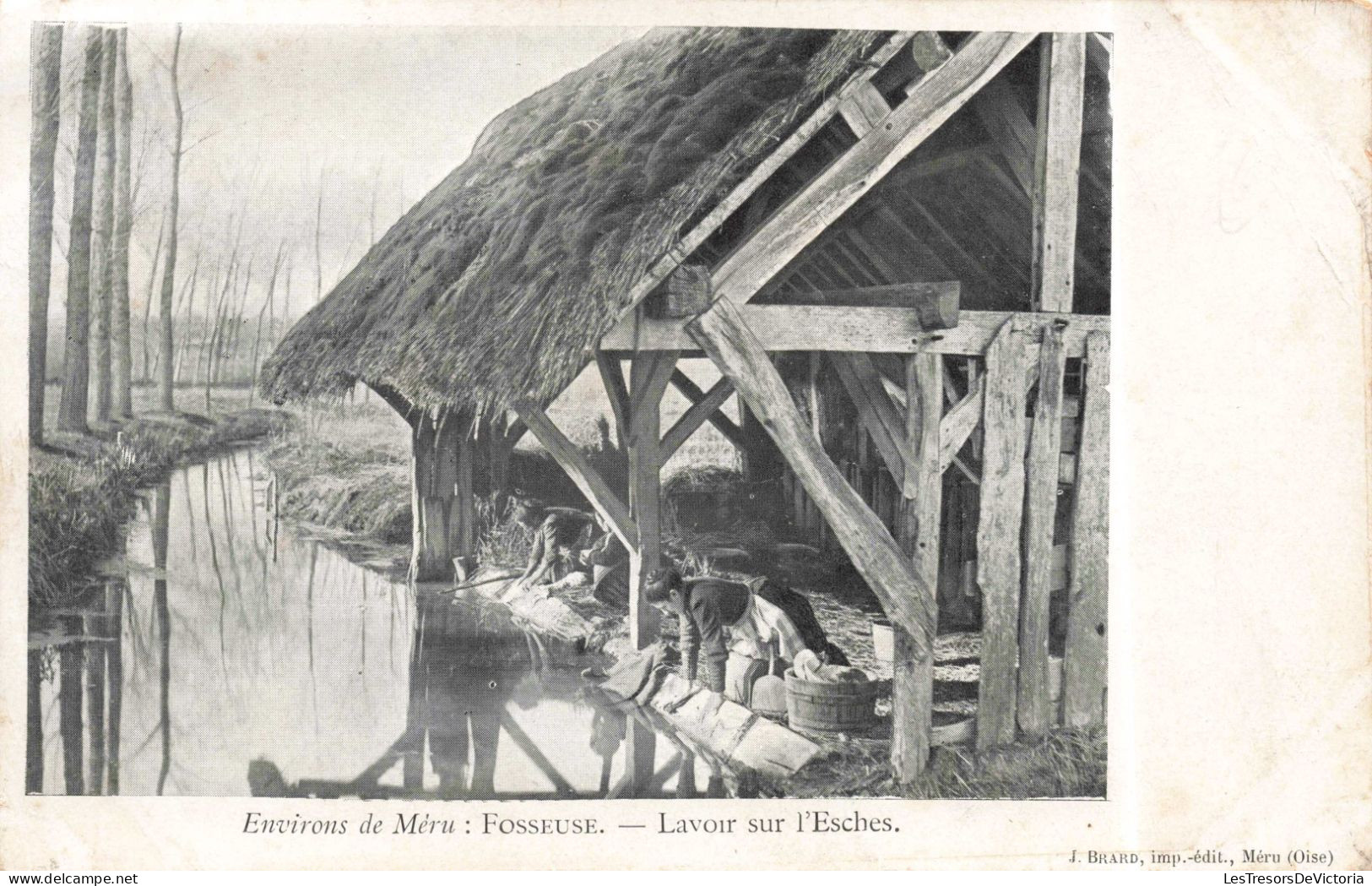 FRANCE - Méru - Fosseuse - Lavoir Sur L'Esches - Carte Postale Ancienne - Meru