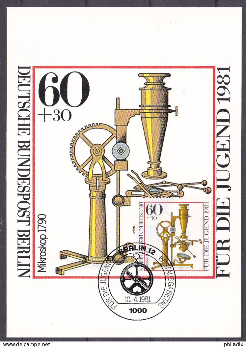 (643) Berlin Maximumkarte 1981 Jugend Optische Instrumente (MKB-1-7) - Maximumkarten (MC)