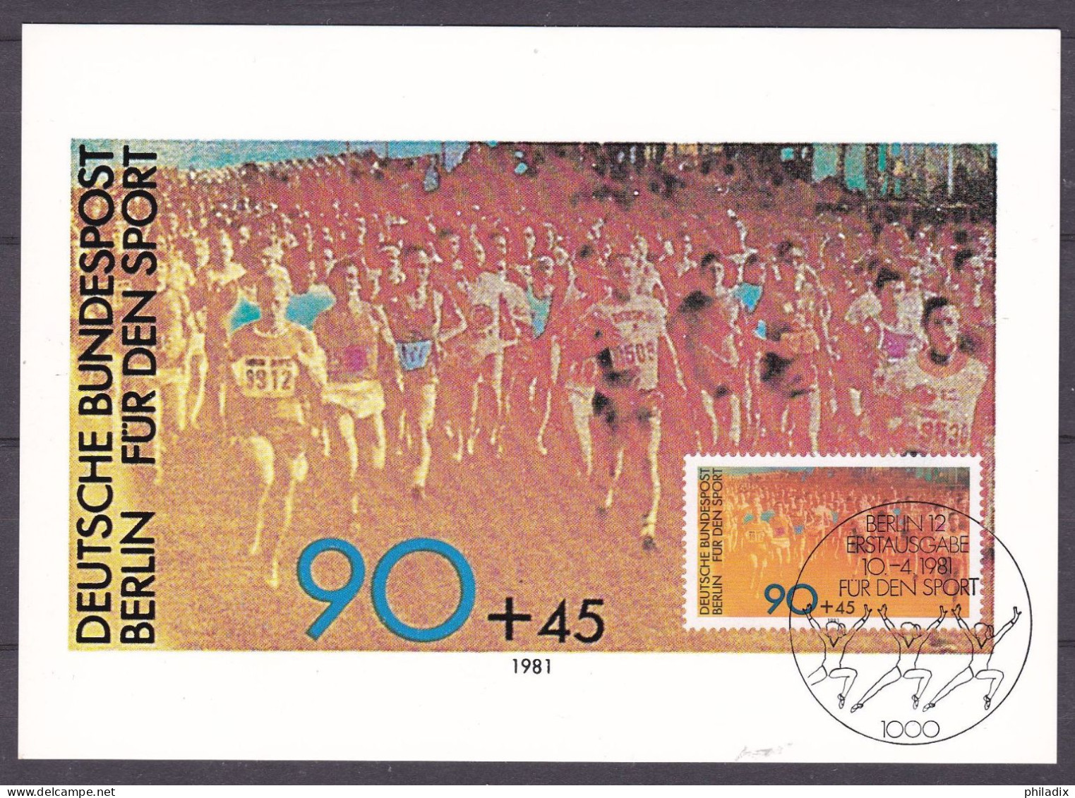 (646) Berlin Maximumkarte 1981 Sporthilfe (MKB-1-52) - Cartas Máxima