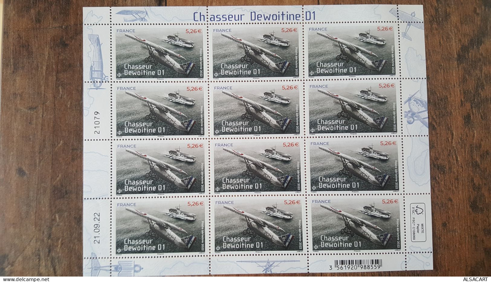 Poste Aérienne  Chasseur Dewoitine D1 , En Feuillet  De 12 Timbres  , Faciale 63 Euros - 1960-.... Postfris