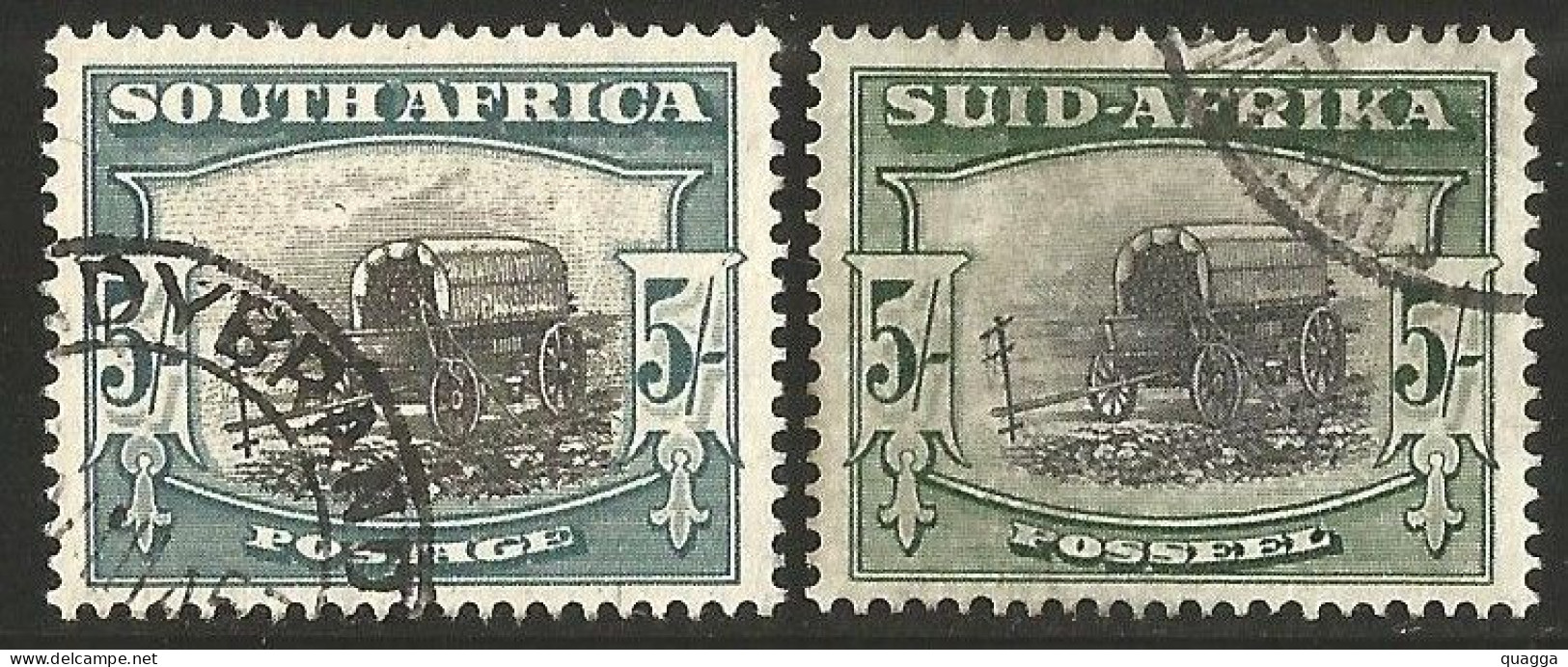 South Africa 1947. 5s SACC 121 + 121a, SG 122 + 122a. - Unused Stamps