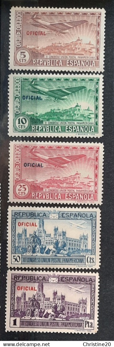 Espagne 1931 Timbres De Service Pour La P.A. N°1/5 **TB - Servicios