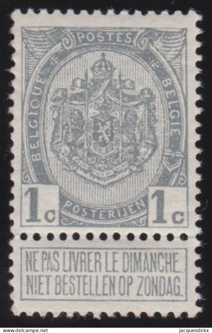 Belgie  .   OBP    .    81      .    **     .    Postfris  .   /   .    Neuf Avec Gomme Et SANS Charnière - 1893-1907 Coat Of Arms