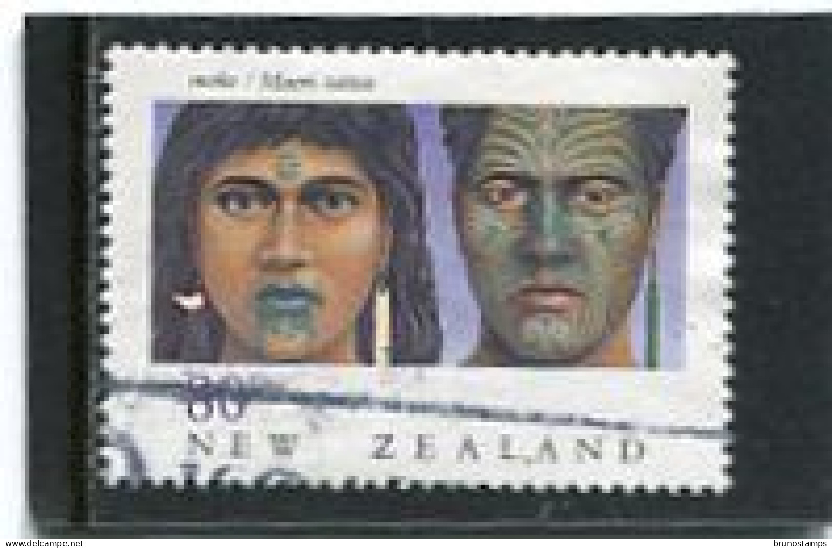 NEW ZEALAND - 1990  80c  MAORI TATTOOS  FINE  USED - Gebraucht