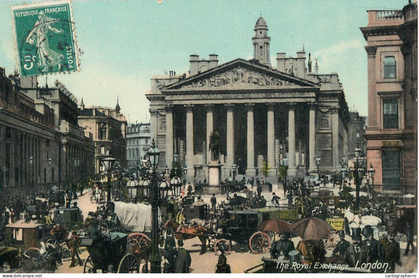 Old London Surface Transport Carriage Cart Coach Royal Exchange - Bus & Autocars