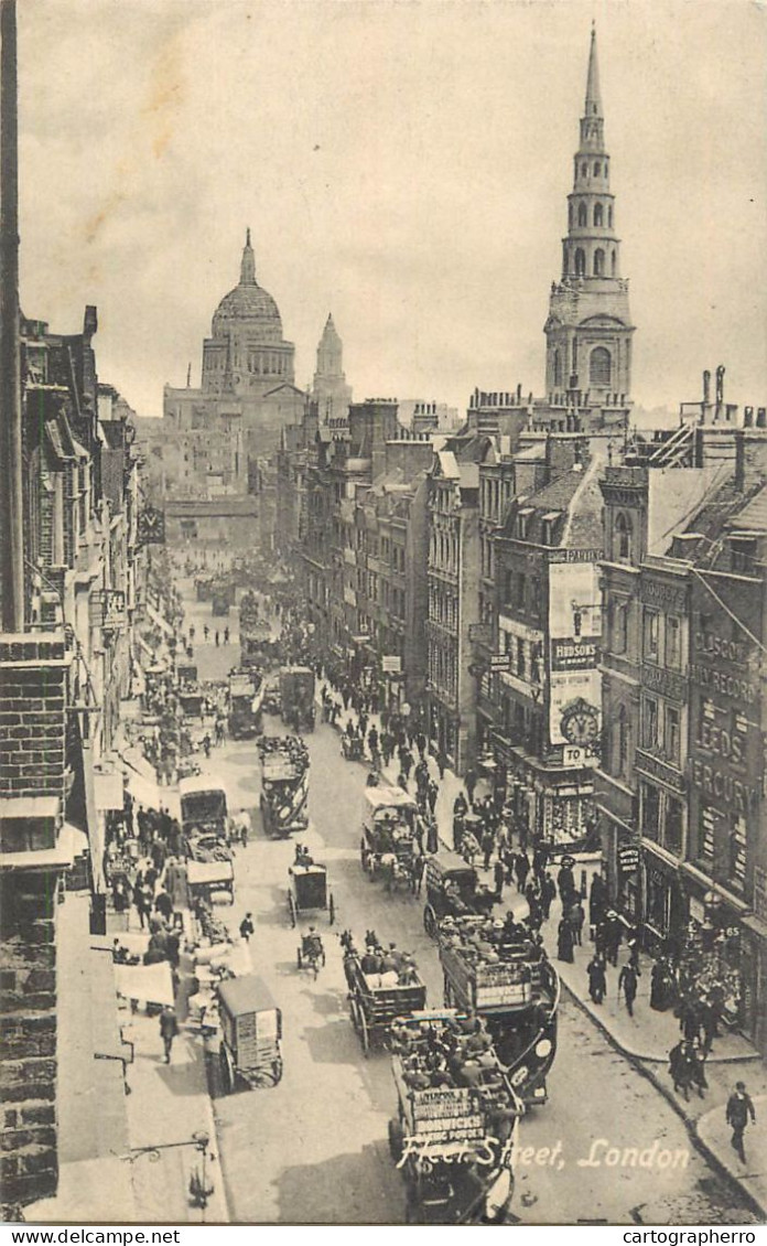 Old London Surface Transport Carriage Cart Coach Fleet Street - Bus & Autocars