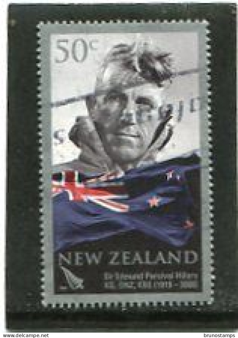 NEW ZEALAND - 2008  50c  SIR PERCIVAL HILLARY  FINE  USED - Gebraucht