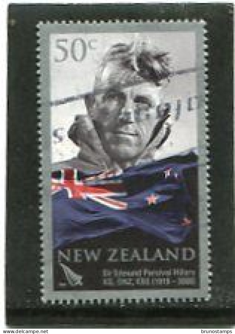 NEW ZEALAND - 2008  50c  SIR PERCIVAL HILLARY  FINE  USED - Used Stamps