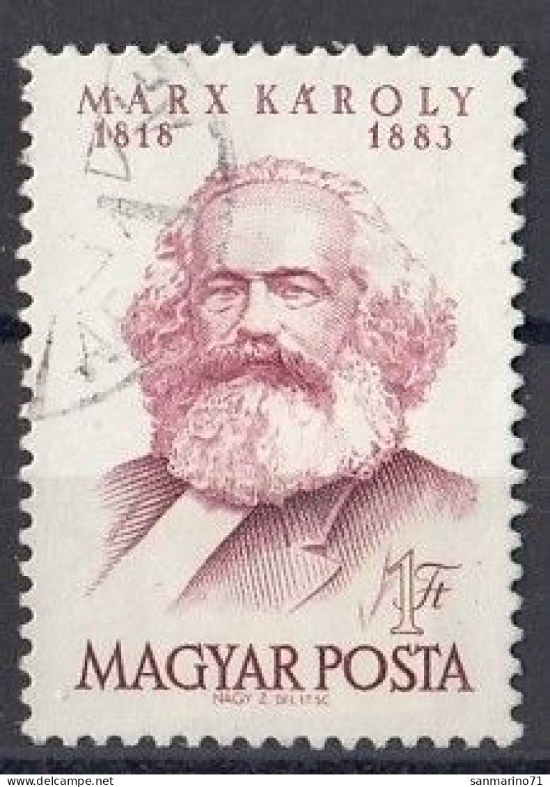 HUNGARY 1305,used,falc Hinged - Karl Marx