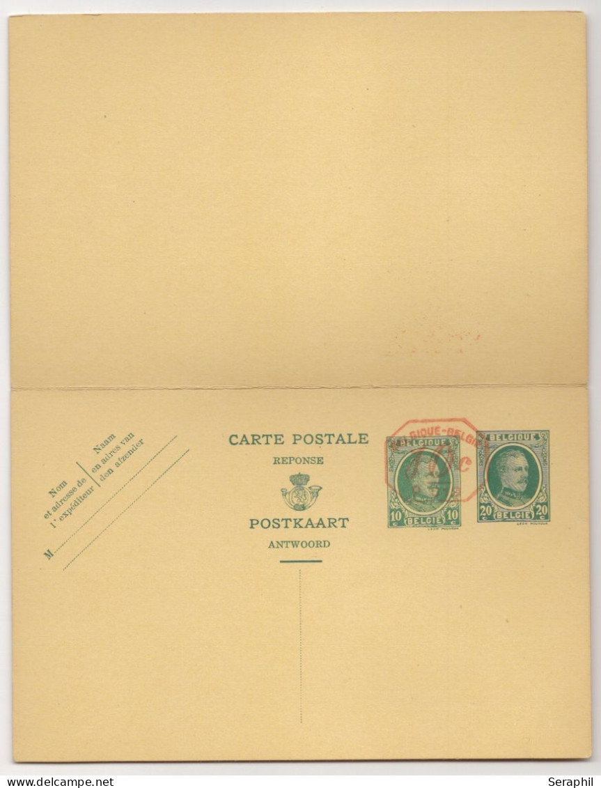 Entier Postal Type Houyoux N° 78 I - FN - 20 Et 10 + 20 Et 10c Vert - Avec Réponse Payée - P010 10c (RARE)  - Neuf - Vorausbezahlte Antwortkarten