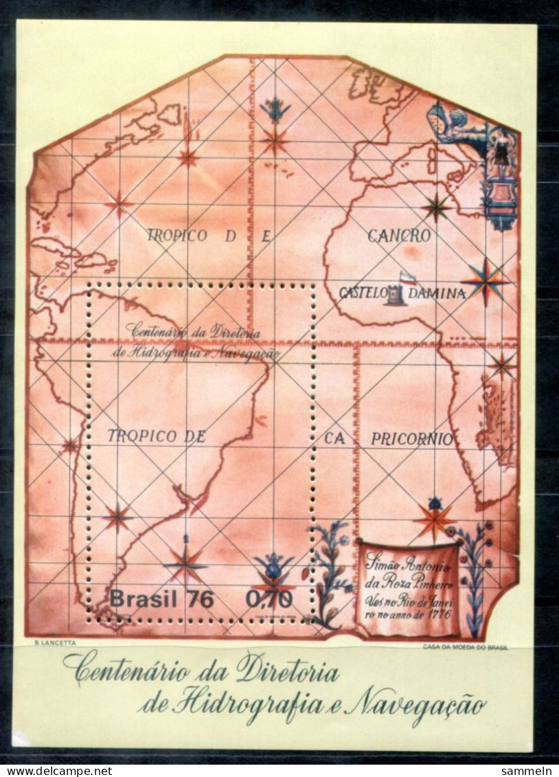 BRASILIEN Block 37, Bl.37 Mnh - Landkarte, Map, Carte - BRAZIL / BRÉSIL - Blocs-feuillets