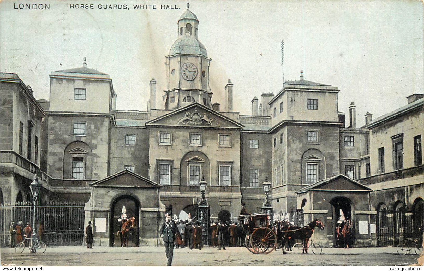 Old London Surface Transport Carriage Cart Horse Guards Whitehall - Bus & Autocars