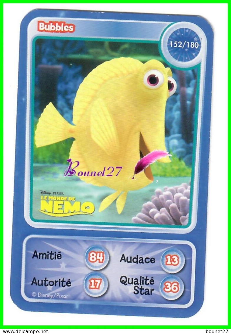 Carte Auchan Disney Pixar 2010 - Le Monde De Nemo - Bubbles N° 152 / 180 - Disney