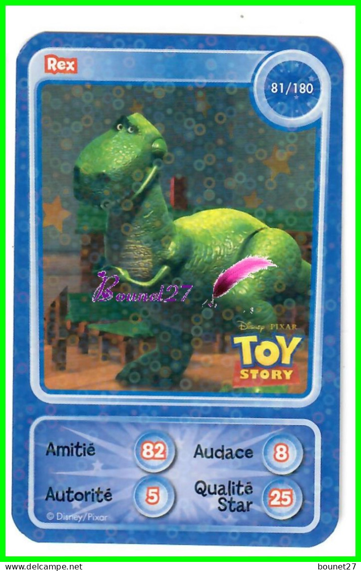 Carte Auchan Disney Pixar 2010 - Toy Story - Rex N° 81 / 180 Brillante Petite Bulle - Disney