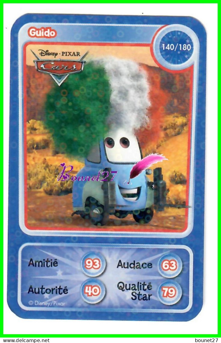 Carte Auchan Disney Pixar 2010 - Cars - Guido 140 / 180 Brillante Petite Bulle - Disney